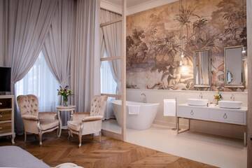 Фото номера Двухместный номер Делюкс с 1 кроватью Отель Hotel Pałac Mojęcice г. Mojęcice 2