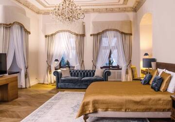 Фото номера Двухместный номер Делюкс с 1 кроватью Отель Hotel Pałac Mojęcice г. Mojęcice 5